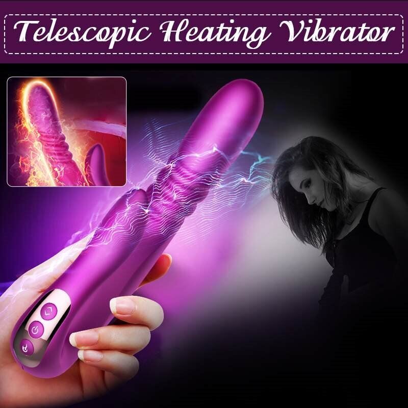 Double Ended Thrusting G-spot Anal Dildo Vibrator Sex-toys for Women Couples