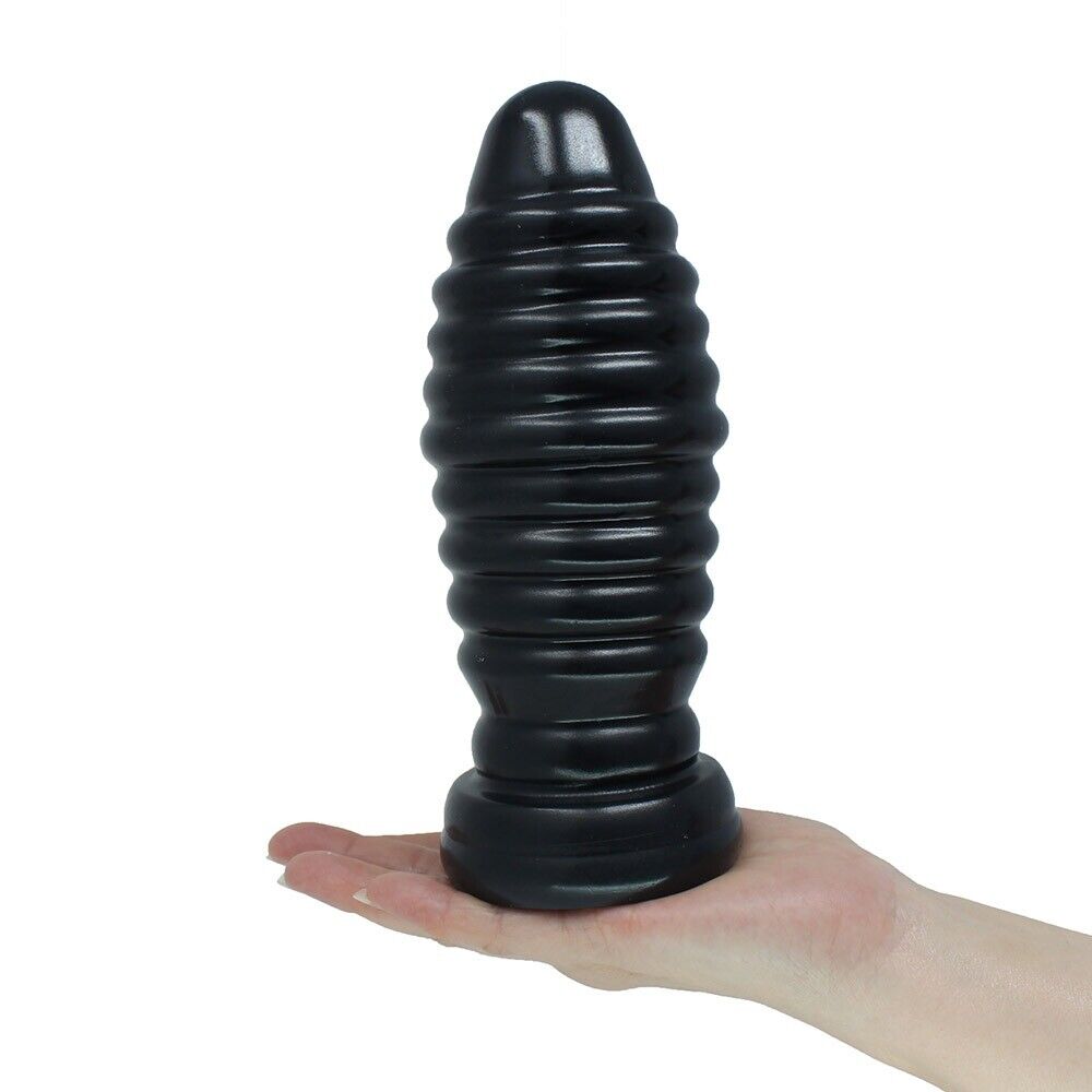 8" Huge Extra Large XXL Anal Plug Dildo Ribbed Butt Stretcher Anal Play Sex Toy