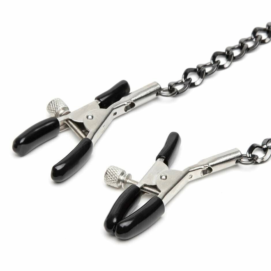 First Time Fetish Breast Nipple Clamps Teaser Chain Beginner SM Bondage Sex Toy