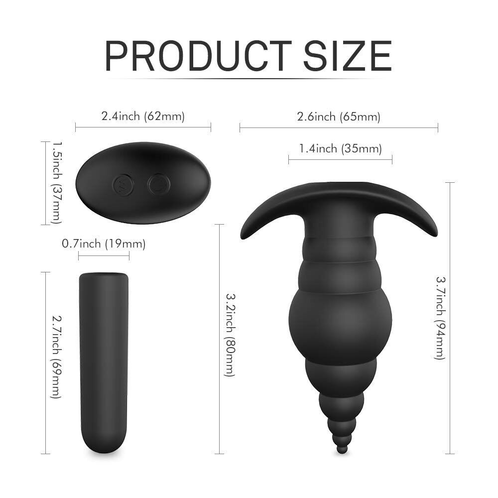 Wireless Remote Control Butt Anal Plug Vibrator Sex Toys for Men Women Couples