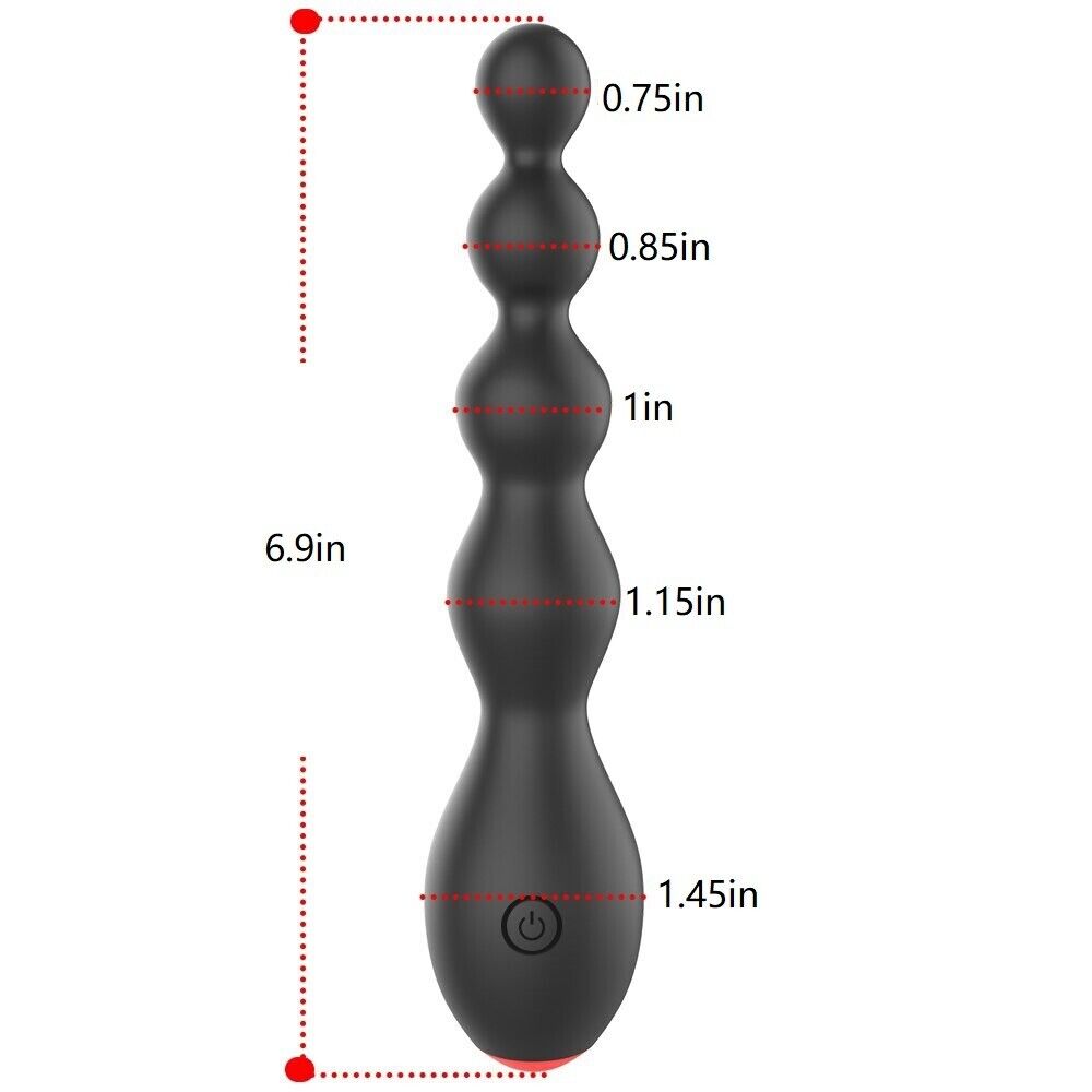 Silicone Rechargeable Vibrating Beaded Anal Plug Beads Vibrator Anal Sex Toys