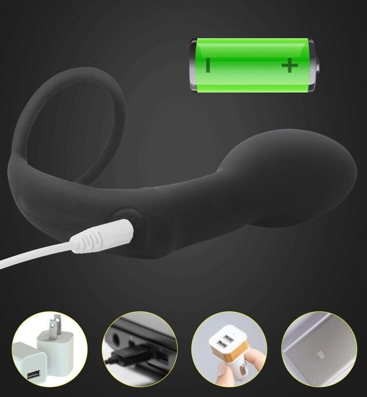 Wireless Vibrating Male Prostate Massager Pleaser Anal Butt Plug Penis Cock Ring