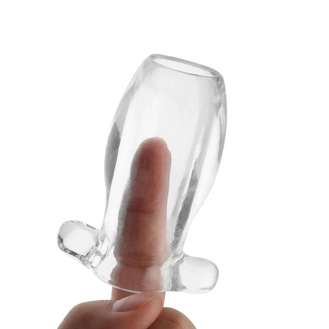 Clear View Soft Hollow Anus Anal Butt Plug Tunnel Dilator Speculum