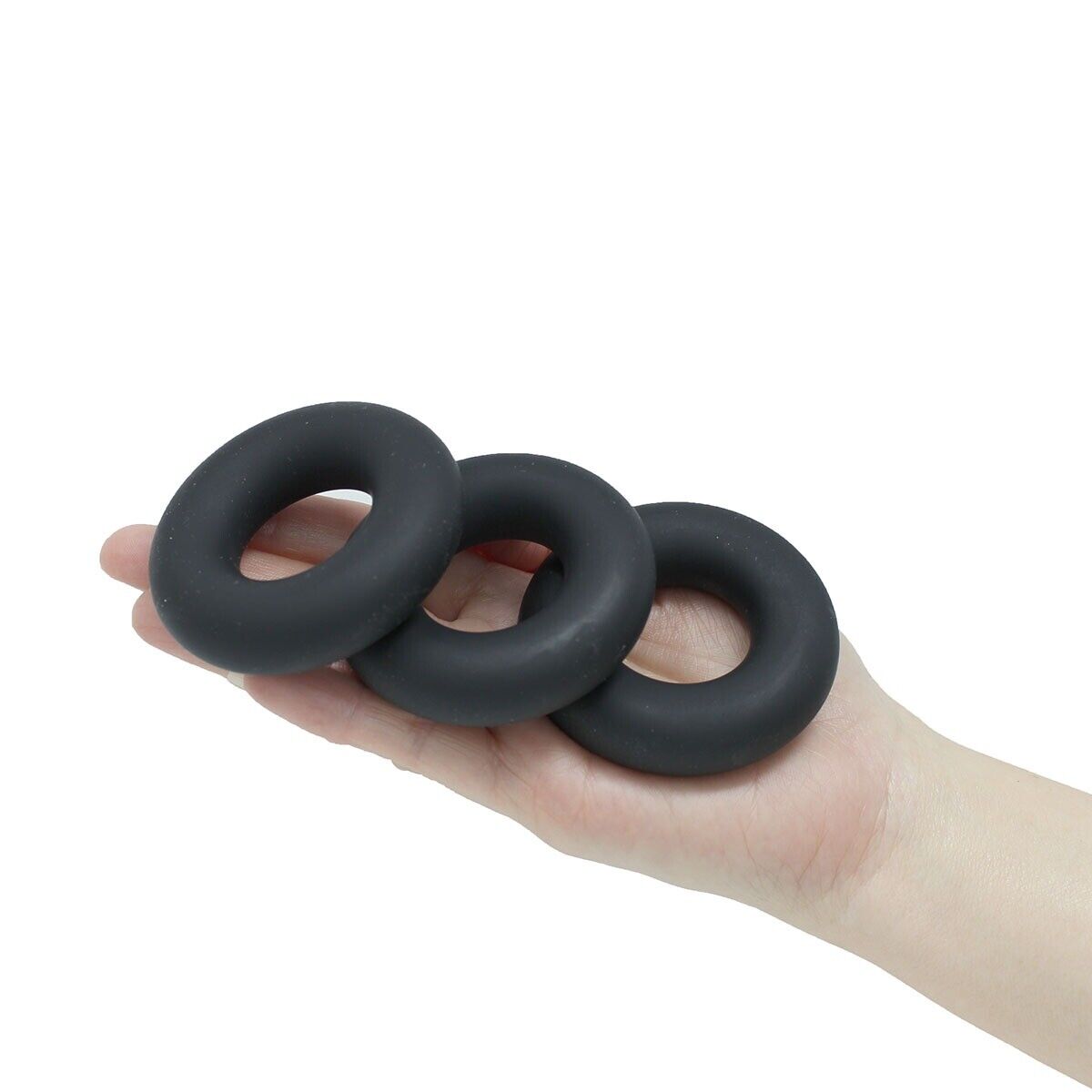 3 Stretchy Silicone Male Penis Enhancer Prolong Delay Sex Cock Ring for Men