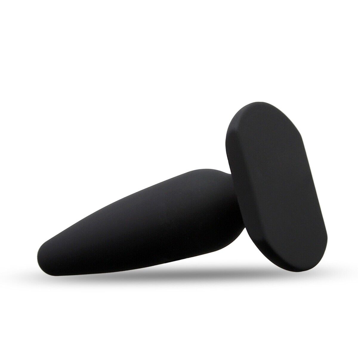 Soft Smooth Flexible 5" Black Silicone Anal Butt Plug Anal Play Training Sex Toy