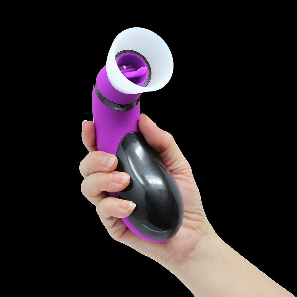 Tongue Licking Oral Sex Clit Nipple Female Vaginal Pussy Pump Sucker Vibrator