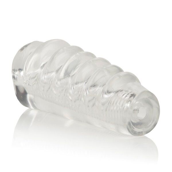 Bigger & Better Enhancer Clear Penis Sleeve Cock Girth Enlarger w/ Orgasm Ridge