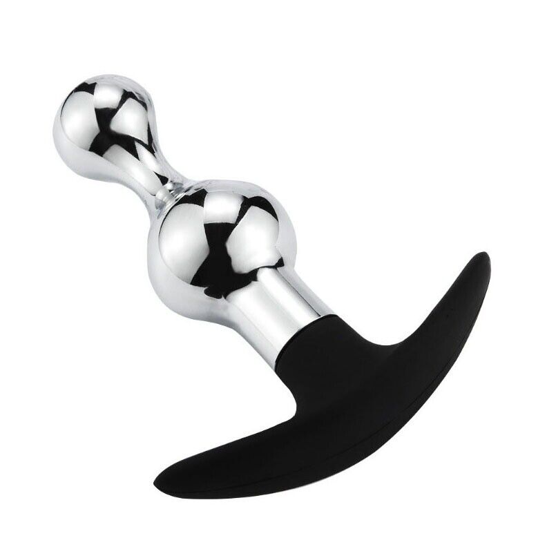 Wearable Metal Silicone Butt Plug Anal Plug Ass Stretcher Dildo Sex Toys