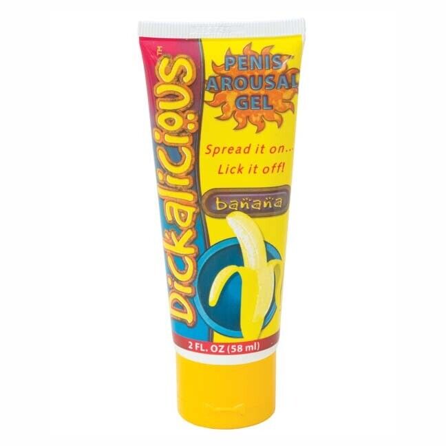 Dickalicious Banana Flavored Edible Oral Penis Arousal Gel 2 oz