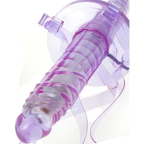 Vibrating Bendable Double Penetration Strap-on Dong Dildo Lesbian Sex-toys