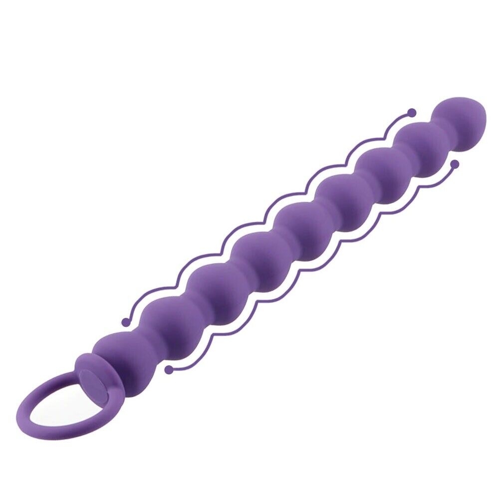 Silicone Bendable Flexible Large Anal Beads Butt Plug Anal Trainer Sex Toys