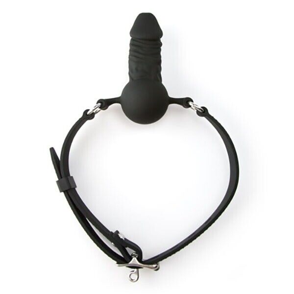 Silicone Realistic Dildo Gag Strap-On Mouth Gag BDSM Sex Toys