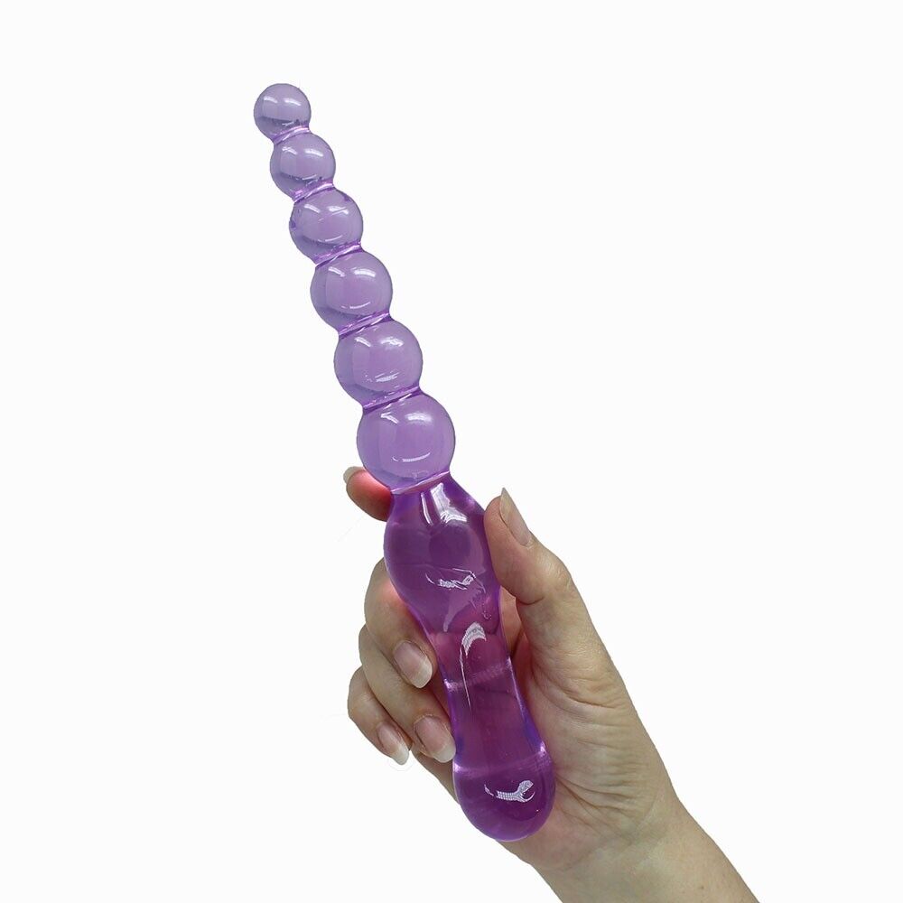 Bendable Flexible Double Ended Anal Dildo Butt Plug Beads Beginner Anal Trainer