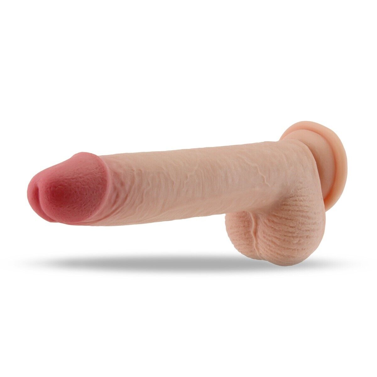 9" Bendable Realistic Soft Sliding Skin G-spot Anal Dildo Dong Suction Cup