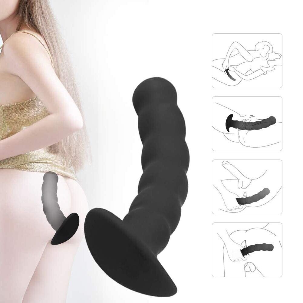 Wearable Silicone P-spot Anal Beads Butt Plug Probe Prostate Massager