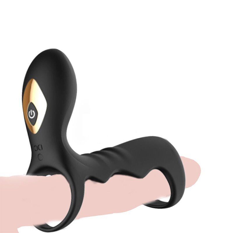 Wireless Remote Control Vibrating Penis Sleeve Cock Ring Cage Enhancer