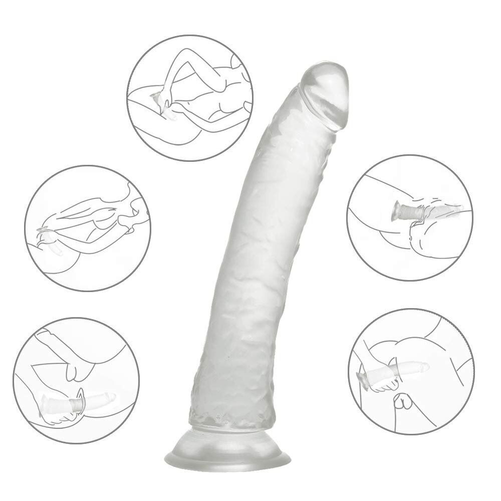 Flexible Realsitic G-spot Anal Dildo Dong Attachment for Strap-on Harness