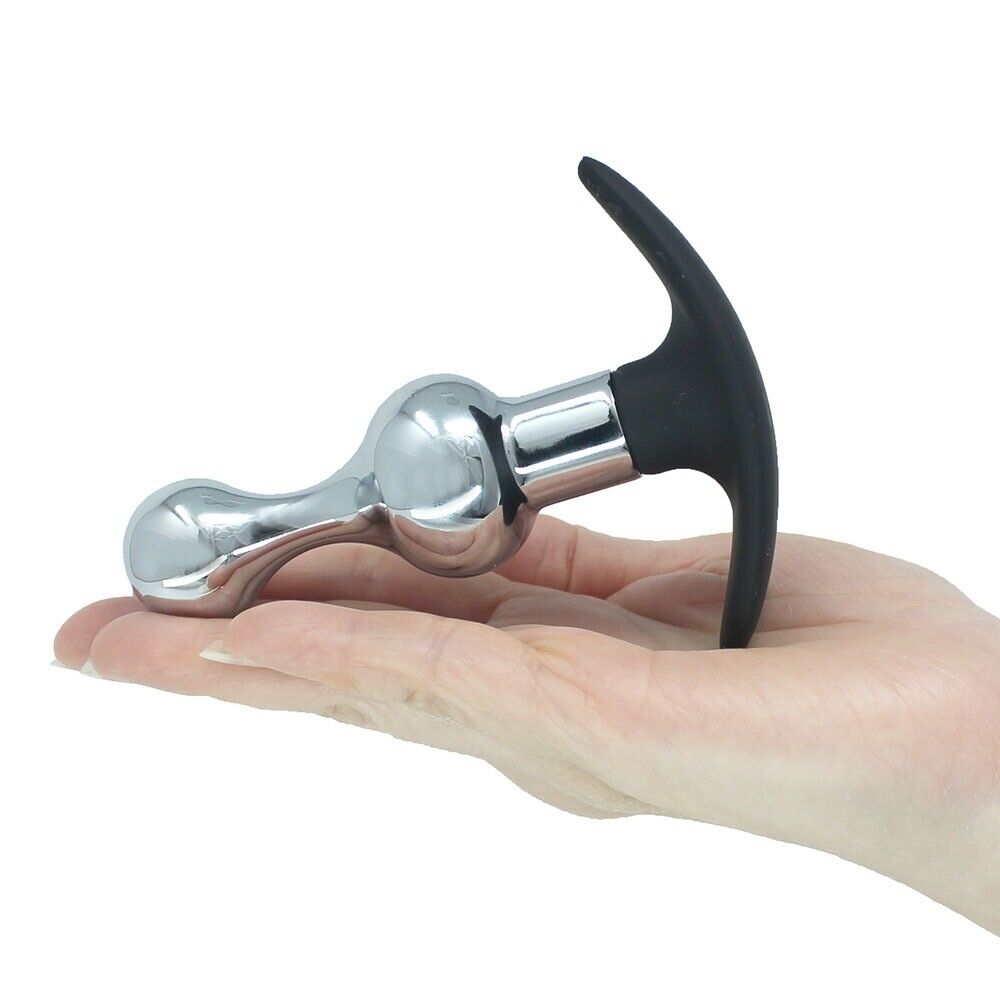 Wearable Metal Silicone Butt Plug Anal Plug Ass Stretcher Dildo Sex Toys