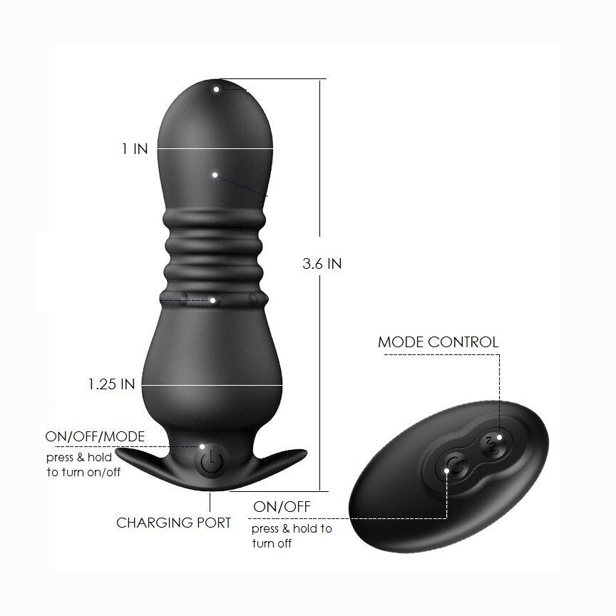 Wireless Remote Control Vibrating Wearable Anal Butt Plug Anal Trainer Sex Toys