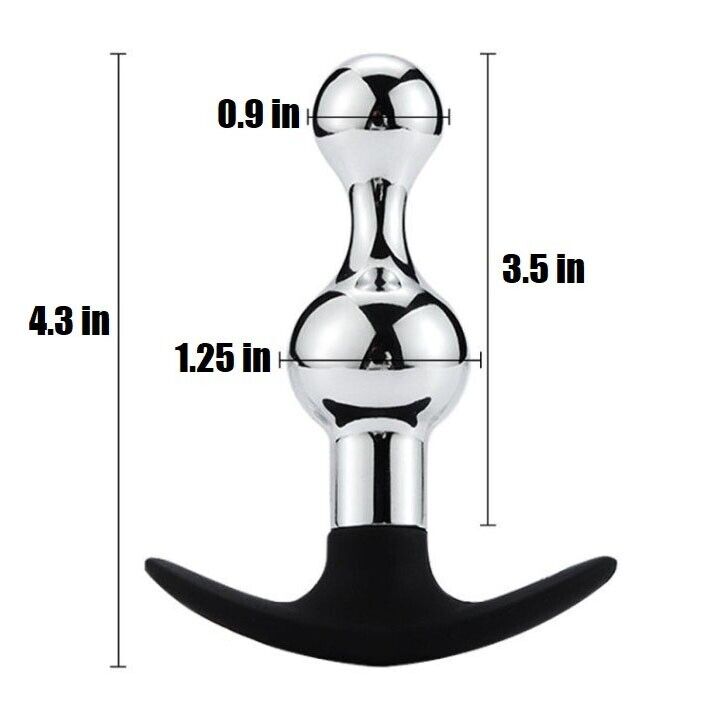 Wearable Metal Silicone Butt Plug Anal Plug Ass Stretcher Dildo Sex Toys