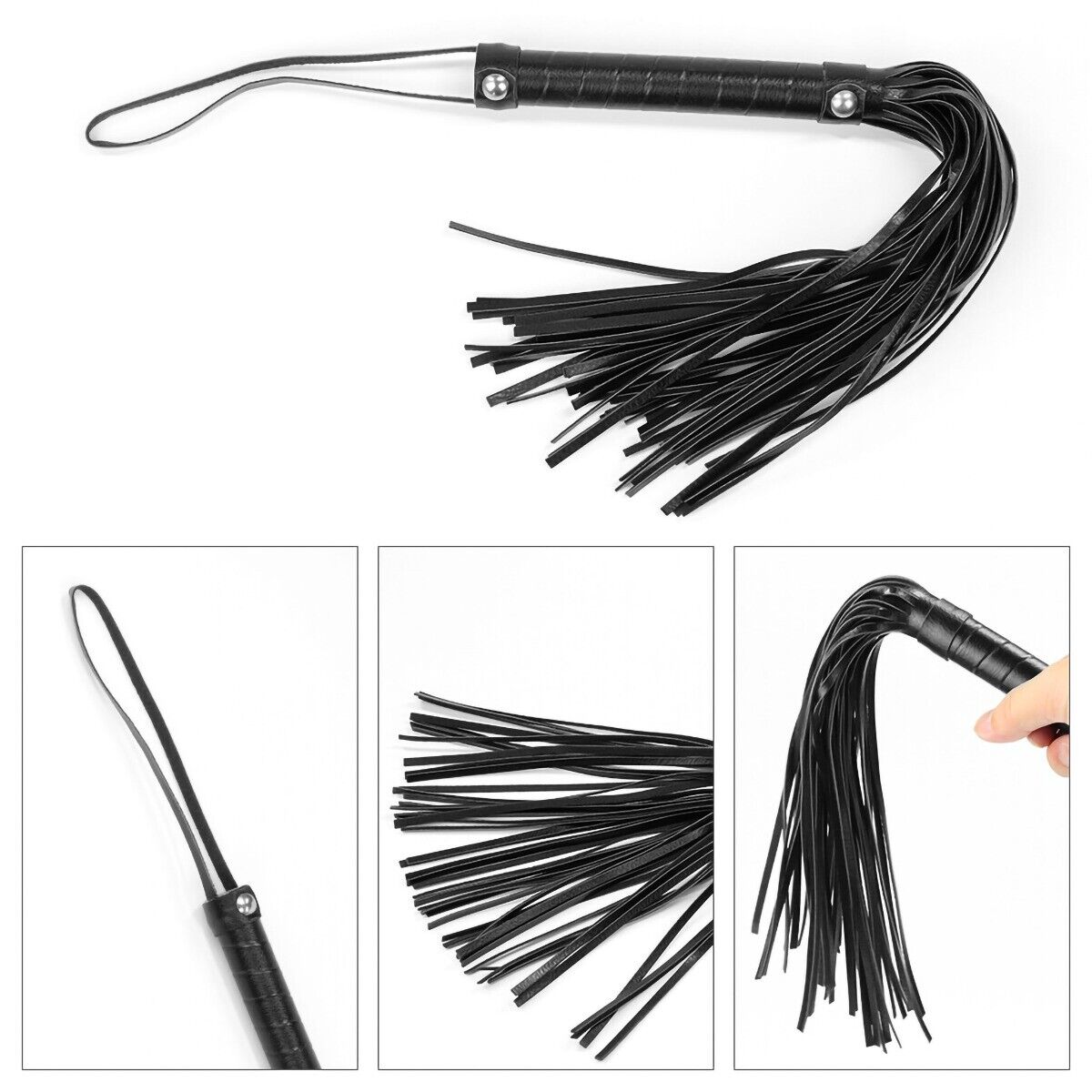 Beginner's Deluxe SM Fetish Bondage Kit Blindfold Mask Flogger Handcuffs Gag