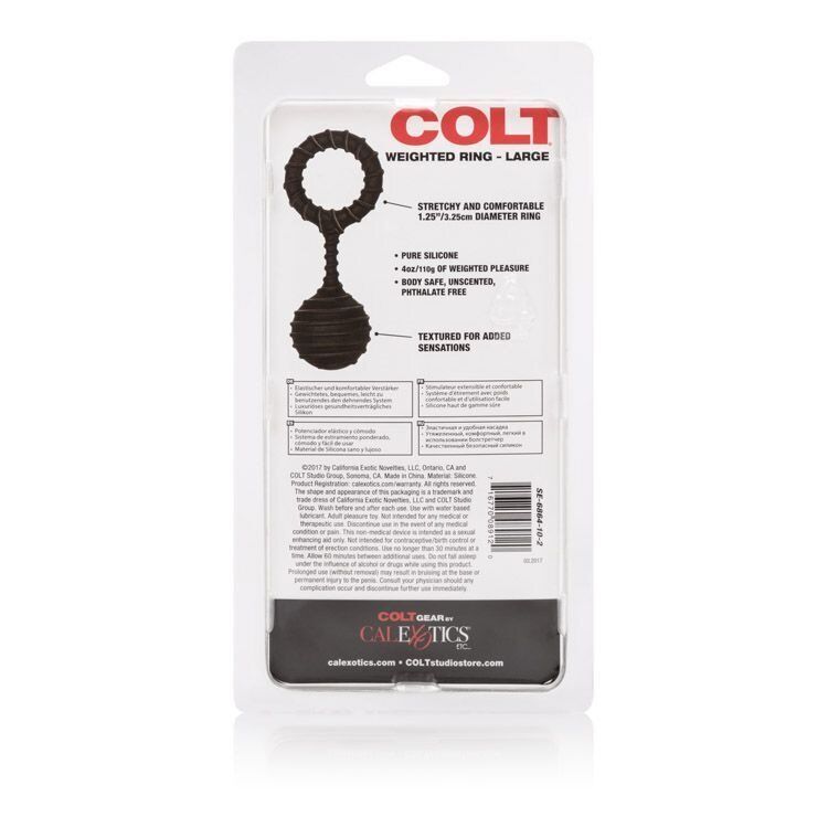 Colt Silicone Weighted 1.25" Cock Penis Ring with 4 oz Weight