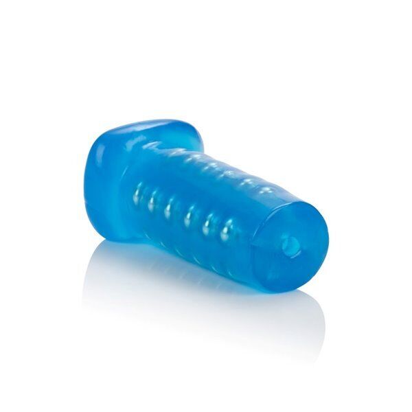 Blue Beaded Discreet Male Masturbator Pocket Pussy Vagina Stroker + Orgasm Beads