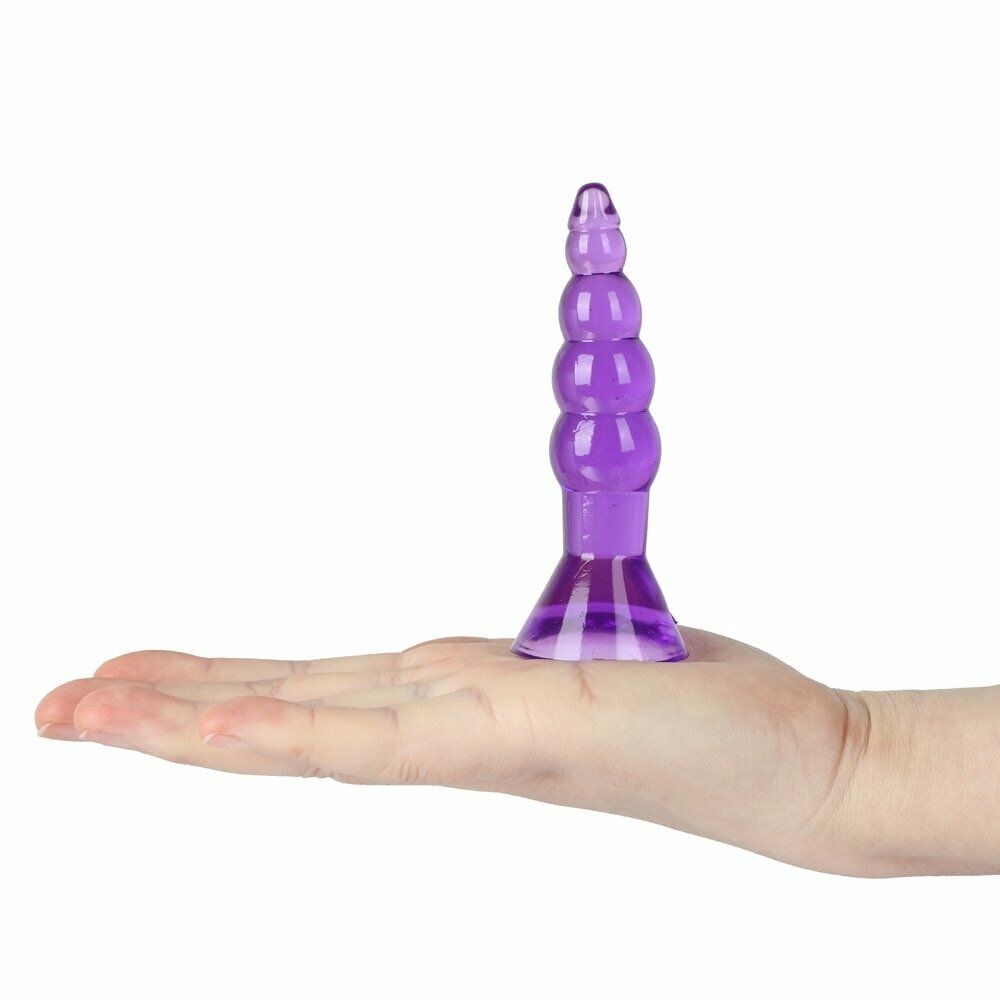 Soft Jelly Beginner Anal Beads Butt Plug Anal Sex Toys for Women Men Couples