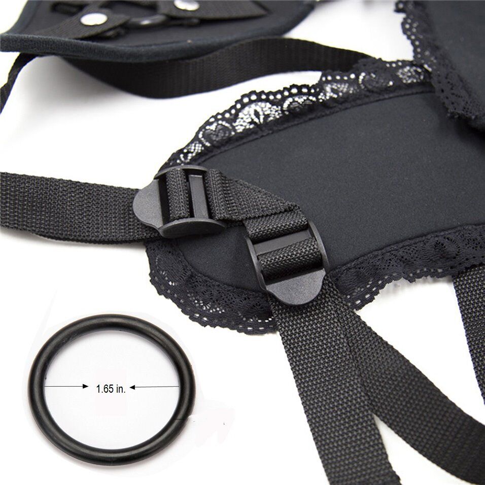 Laced Corset Style Universal Strap On Harness with Rubber O Ring Sex Toys