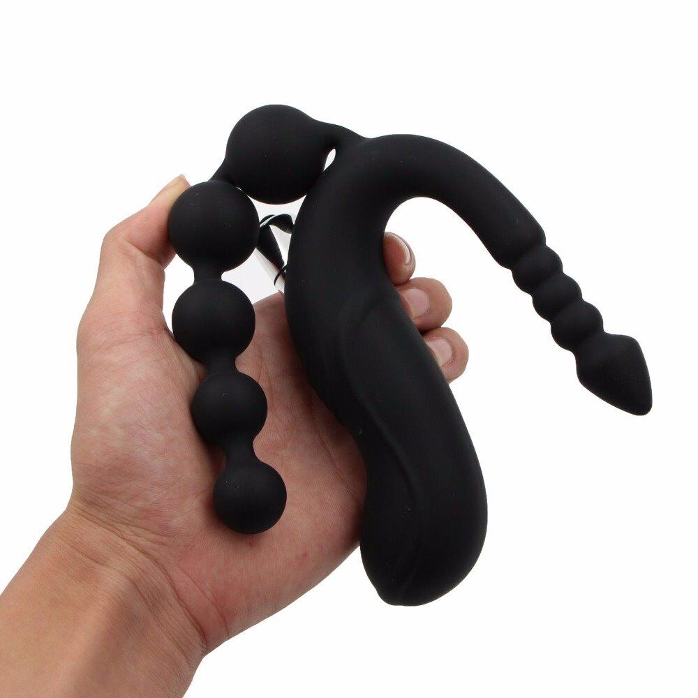 Silicone Vibrating Clit G-spot Anal P-spot Prostate Massager Vibrator Butt Plug