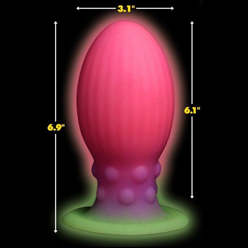 Glow in the Dark Silicone Extra Large Anal Egg Butt Plug Anal Stretcher Sex Toy