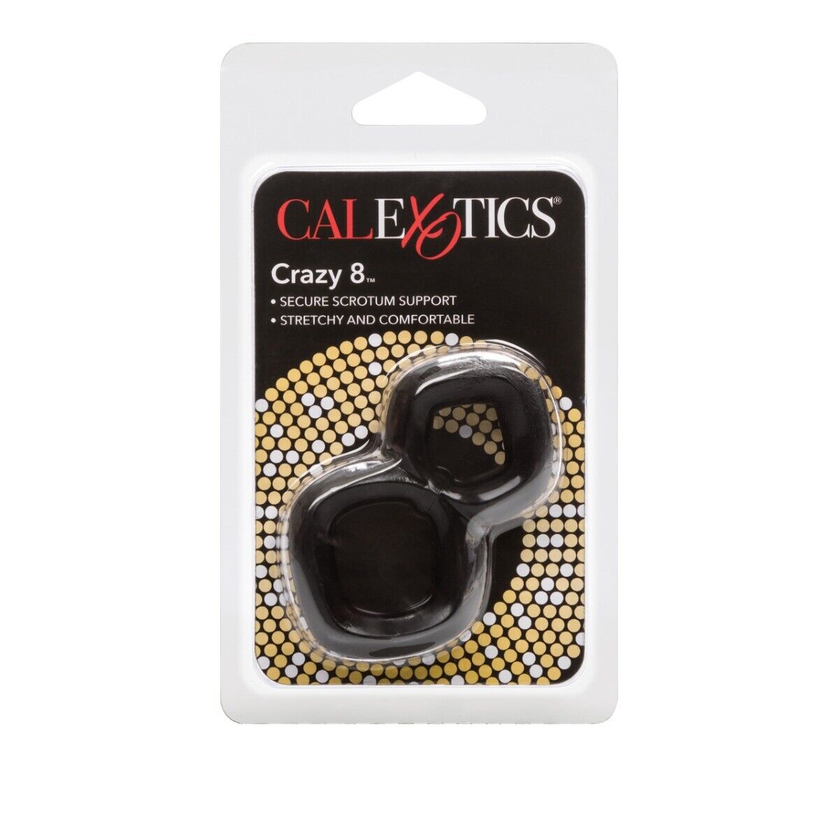 Crazy 8 Black Cock Balls Support Ring Male Penis Erection Enhancer Prolonging