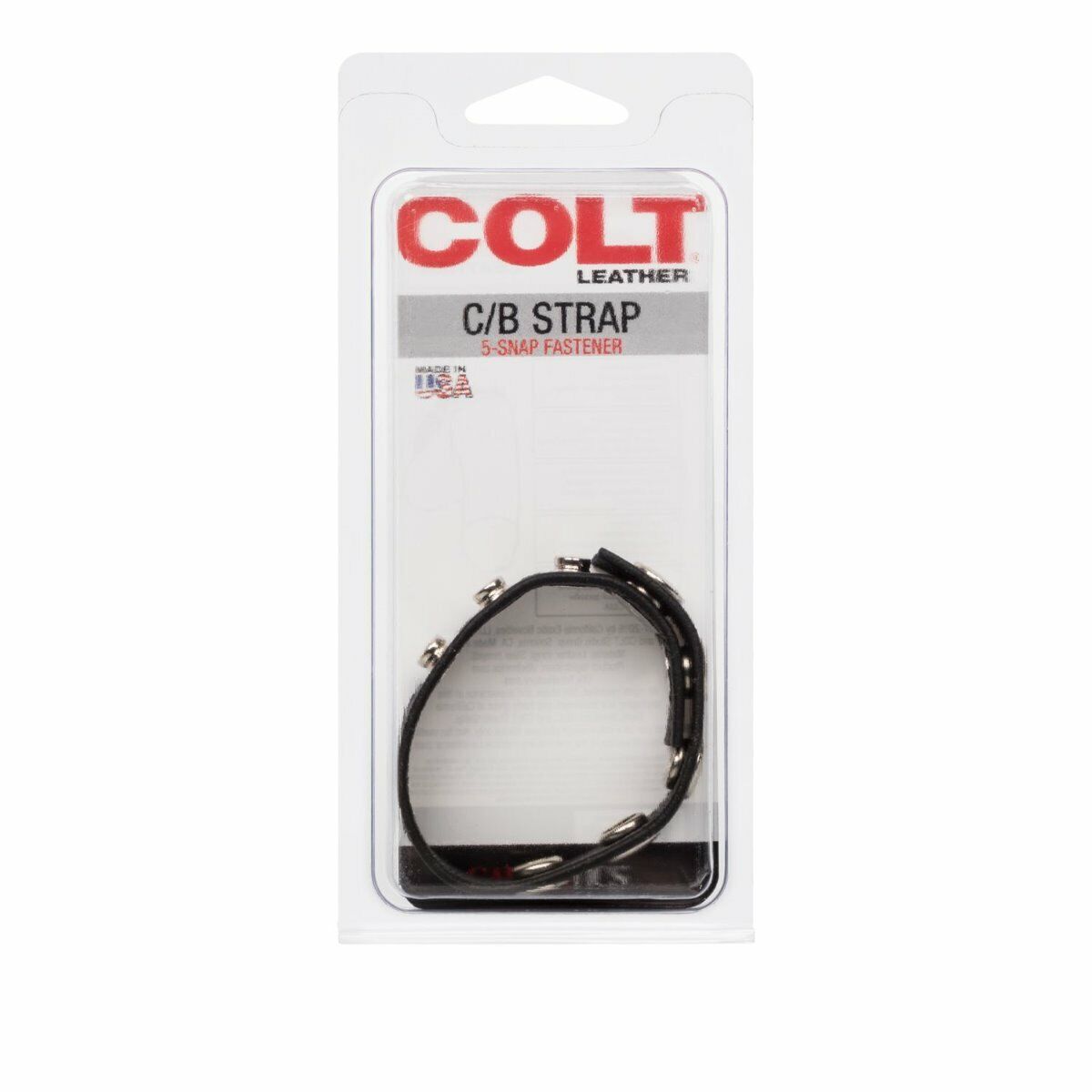 COLT Adjustable 5 Snap Leather Penis Erection Enhancer Cock Balls Strap Ring