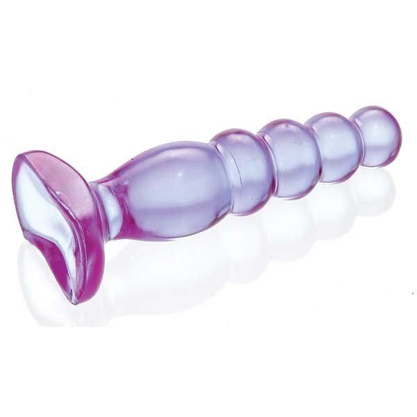 Doc Johnson Anal Delight Crystal Jellie Jelly Anal Butt Plug Beads Probe Sex Toy