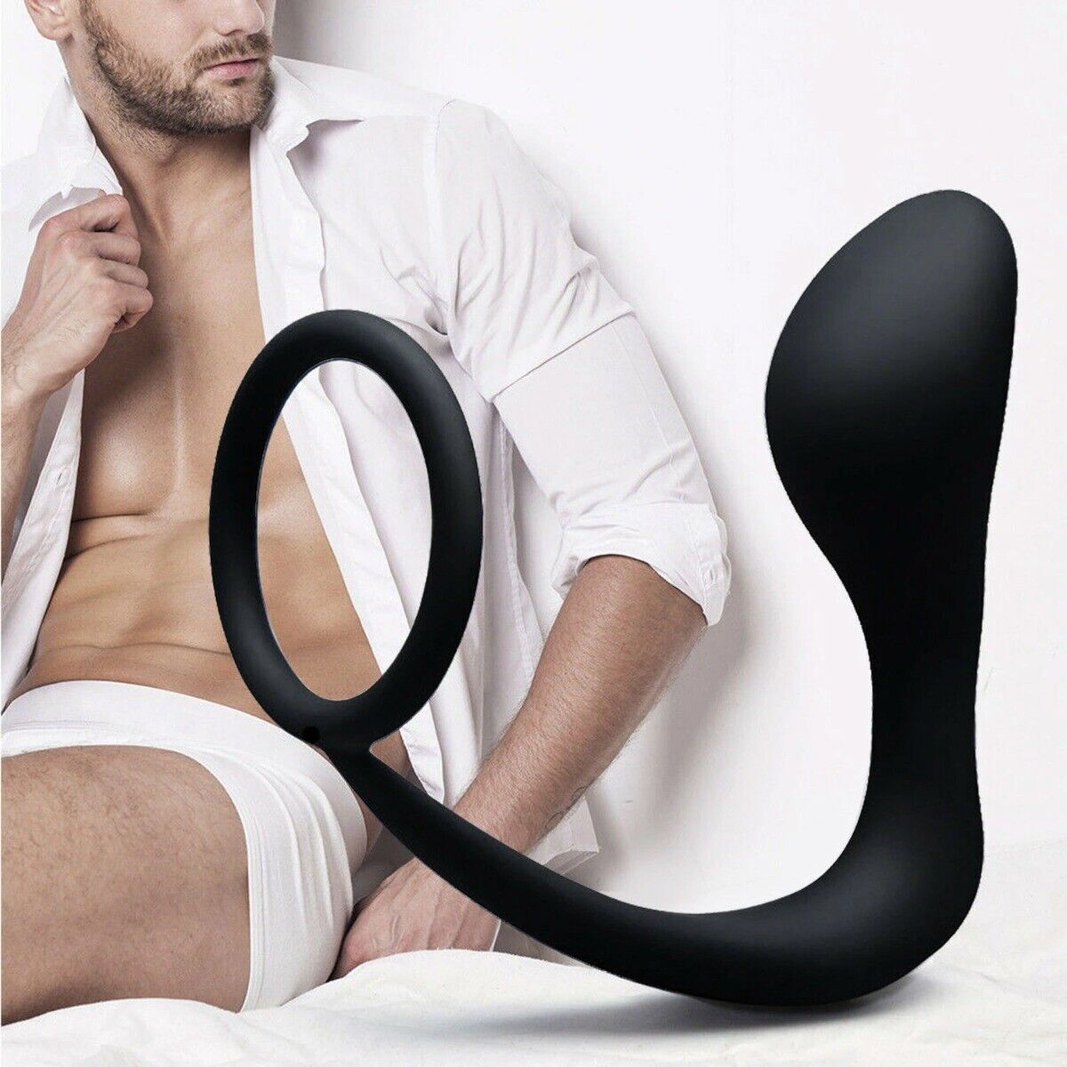 Wireless Vibrating Male Prostate Massager Pleaser Anal Butt Plug Penis Cock Ring