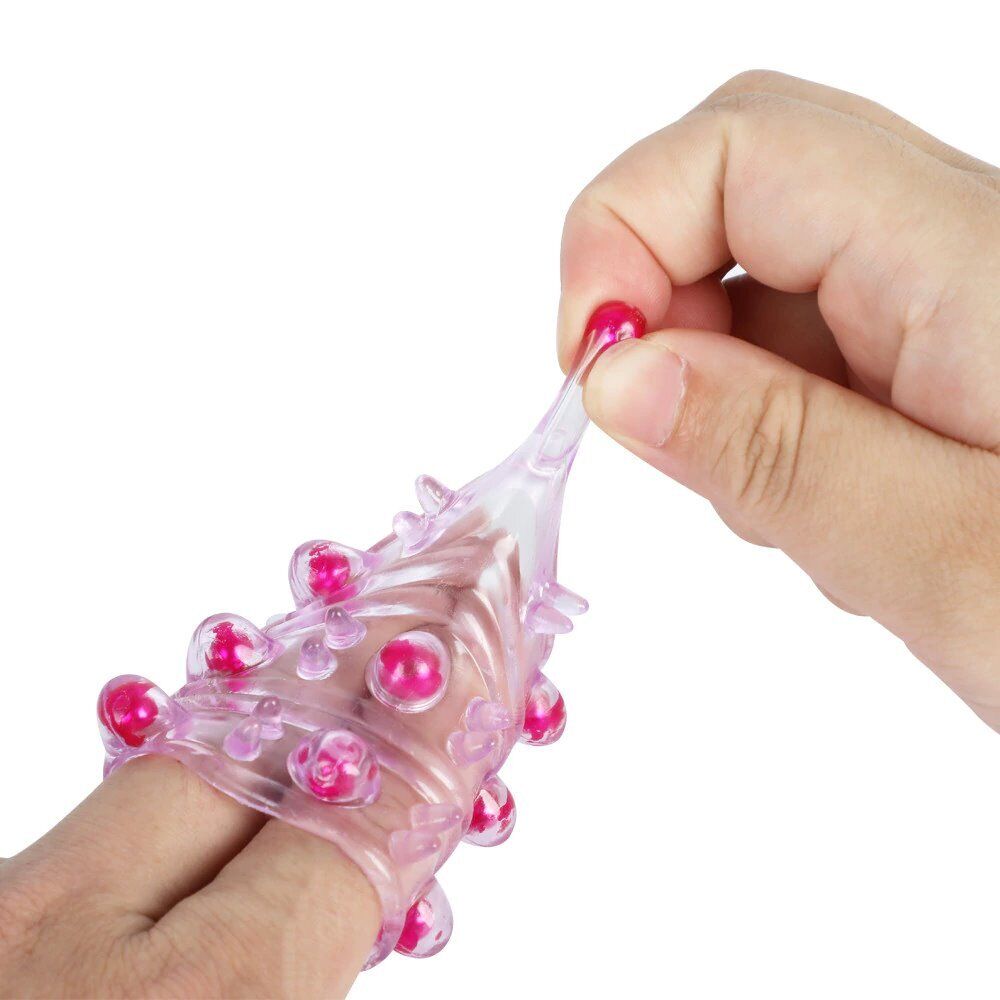 2pk Beaded Stimulating Texture Penis Cock Sleeve Ring Sex-toys for Couples Men