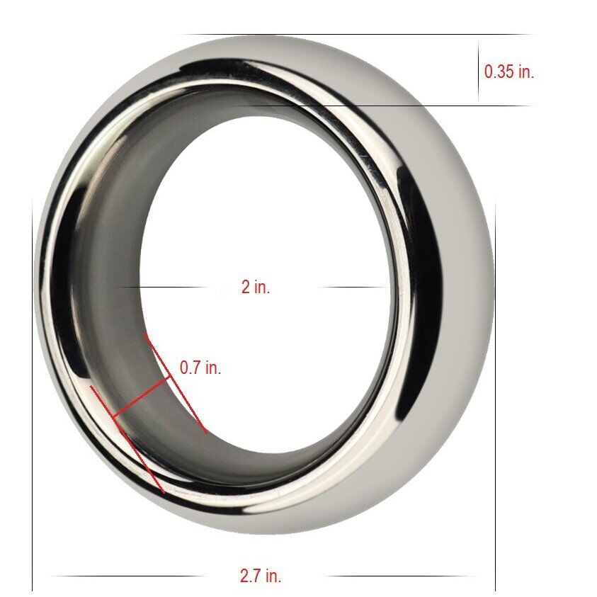 Stainless Steel Heavy Weight Penis Cock Ring Set Donut Band