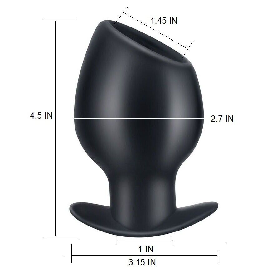 Silicone Wearable Large Hollow Tunnel Anal Expander Butt Plug Sex Toys