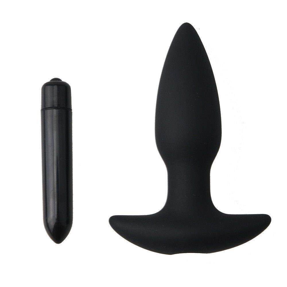8x Speed Vibrating Silicone Anal Butt Plug Dildo Vibe Vibrator Anal Sex Toys