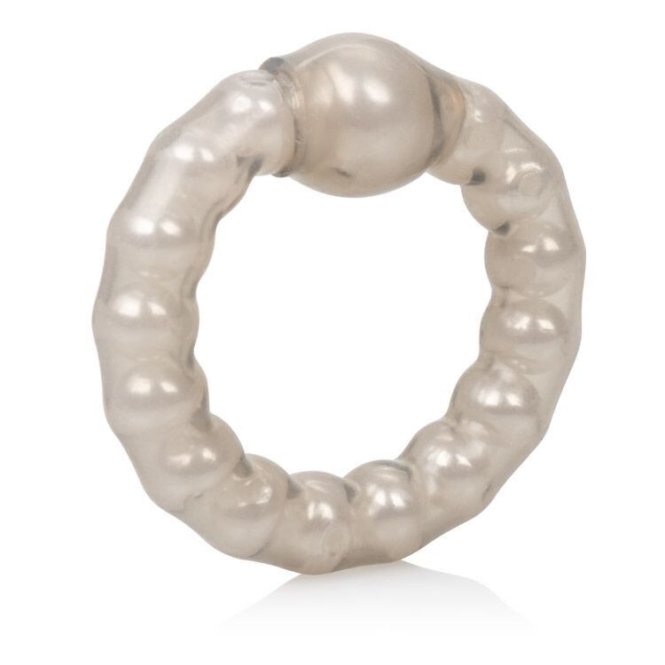 Stretchable Male Penis Erection Enhancer Cock Ring w/ Pearl Stimulation Beads