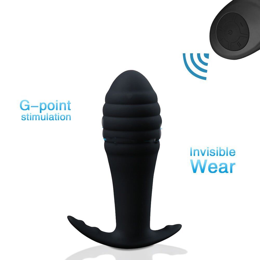 Rechargeable Wireless Remote Control Vibrating Wearable Anal Butt Plug Vibrator