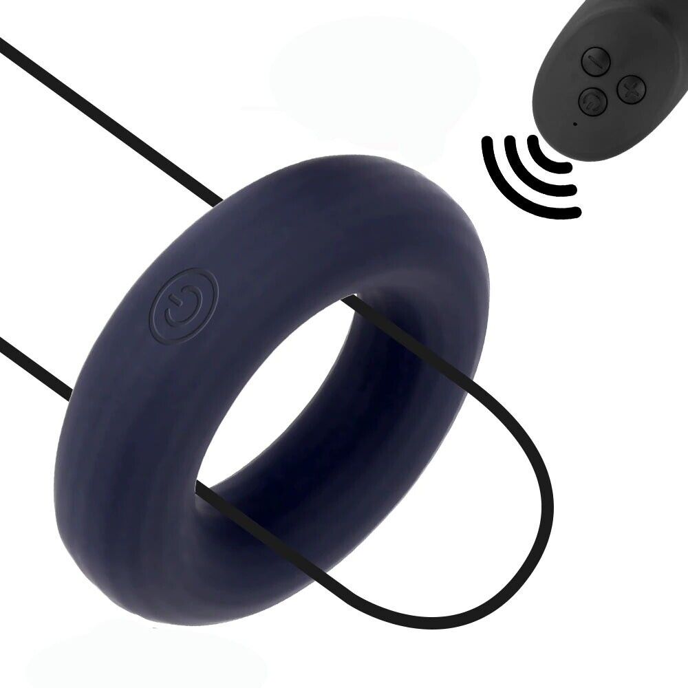 Wireless Remote Control Thick Donut Vibrating Penis Cock Ring Sex Toys