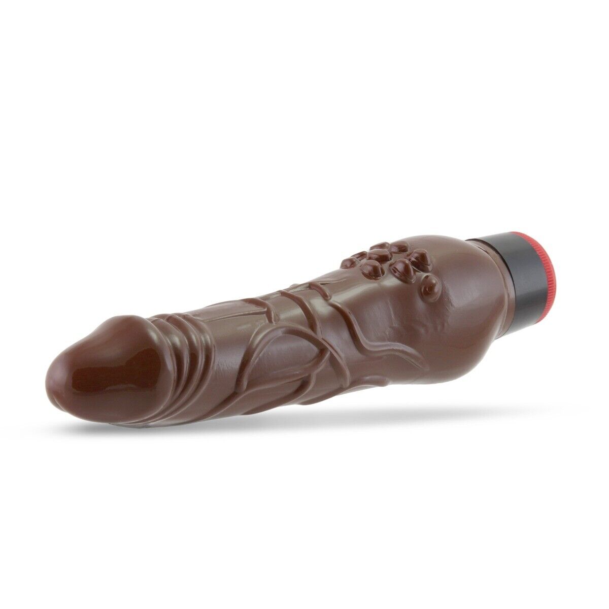 7.8" Vibrating Chocolate Cock Vibe Realistic G-spot Anal Dildo Dong Vibrator