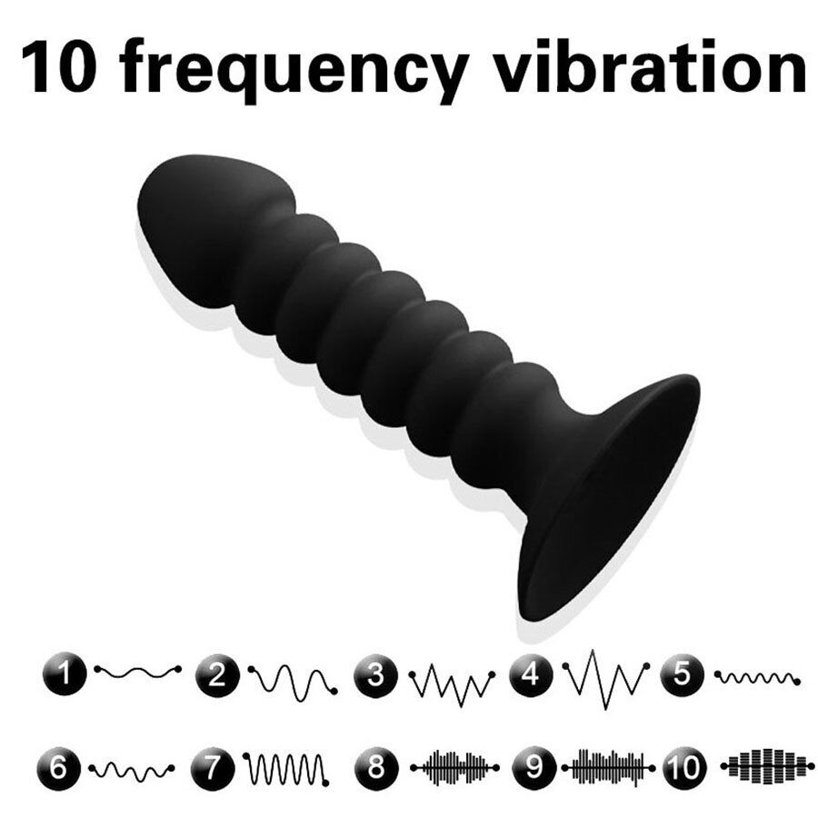 Wireless Remote Control Vibrating Anal Butt Plug Beads vibe Anal Trainer Sex Toy