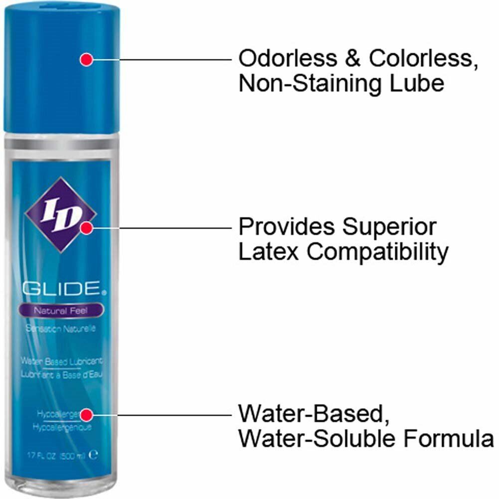 ID Glide Personal Lubricant Water-based Massage Lube 17 oz Bottle 500 ml