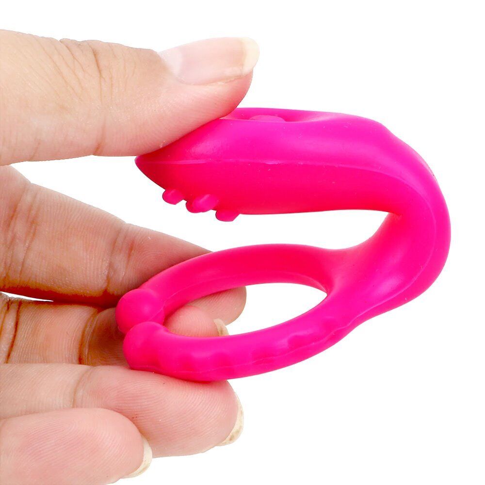 Wearable Vibrating Penis Clip Cock Ring G-spot Nipple Anal Vibe Couple Sex-toys