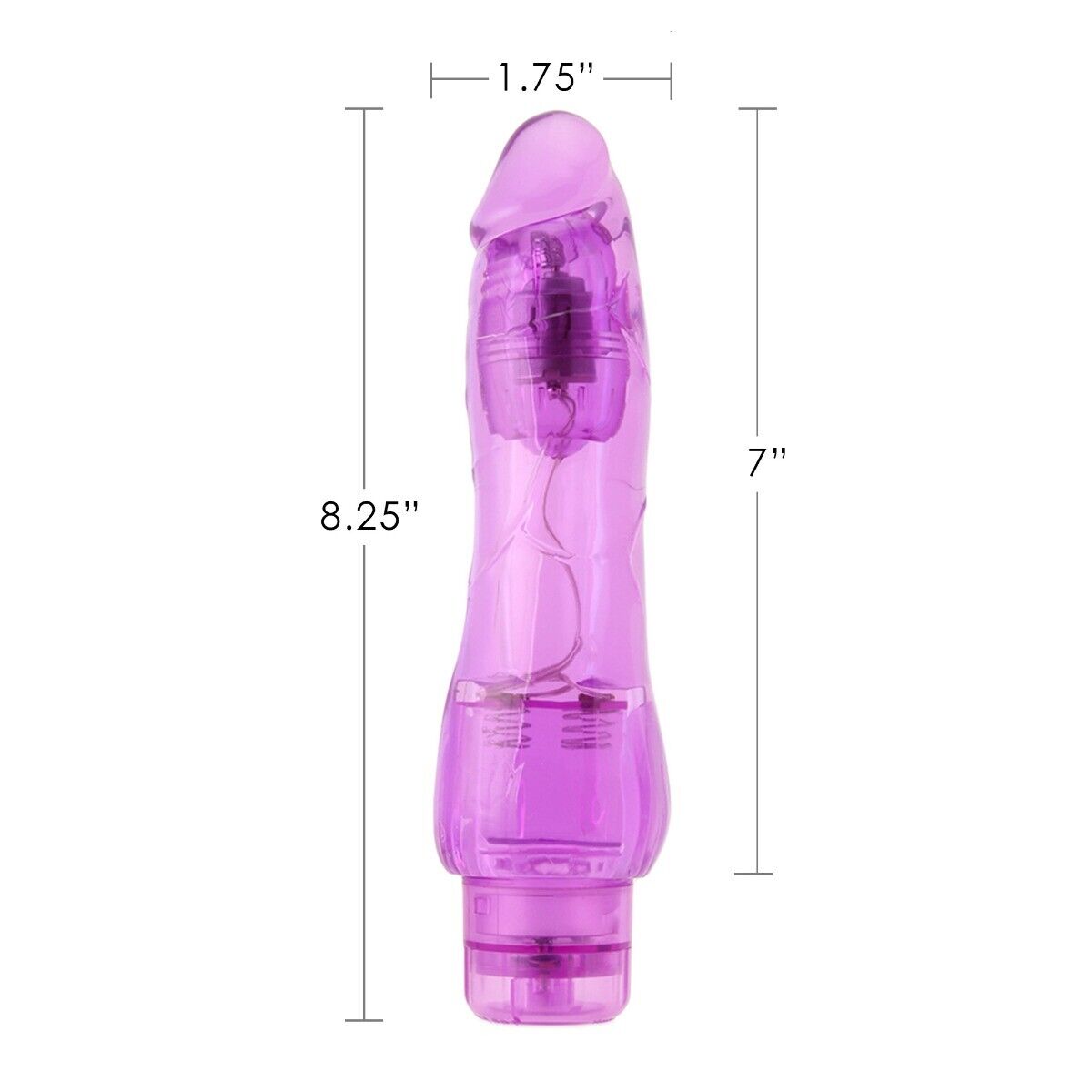 Purple Jelly Vibrating Realistic G-spot Anal Dildo Vibrator Sex Toys for Women