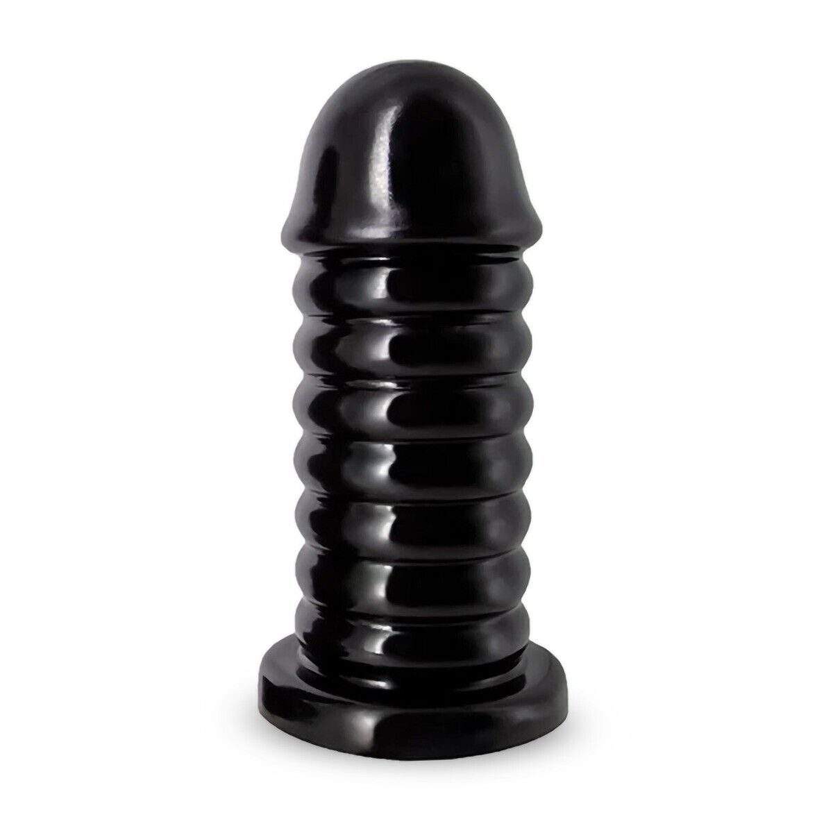 6.9" Large Ribbed Anal Butt Plug Dildo Stretcher Advanced Anal Play Sex Toy