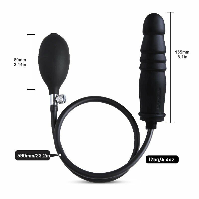 Inflatable Realistic G-spot Anal Dildo Butt Plug Sex Toys for Men Women Couples