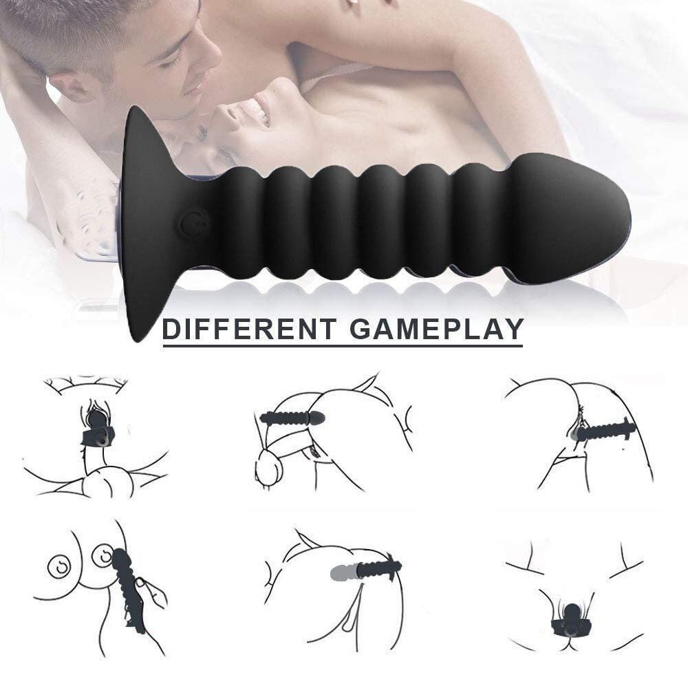 Wireless Remote Control Vibrating Anal Butt Plug Beads vibe Anal Trainer Sex Toy